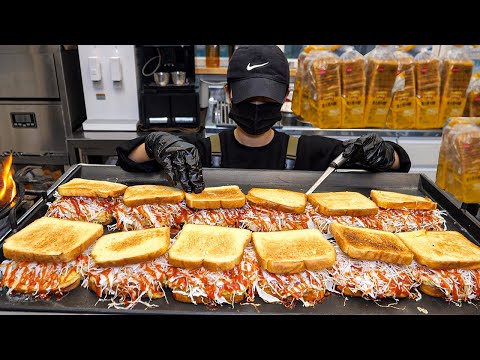 Most Beautiful & Professional Korean Toast Master, Selling 500 Toast a day! l Korean Street Food