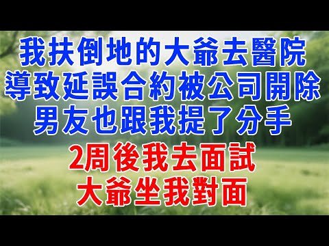 我扶倒地的大爺去醫院，導致延誤合約被公司開除，男友也跟我提了分手，2周後我去面試，大爺坐我對面：給妳200萬年薪，來我公司當主管！#人生感悟 #故事分享 #正能量 #生活經驗 #职场 #打脸