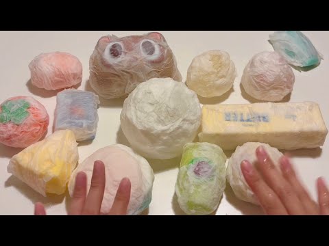 유행하는 스퀴시(휴지)왁스 뿌수기💥하면서 주절주절 아무 말이나 하기  squishy wax cracking (with tissue🧻) | Satisfying ASMR