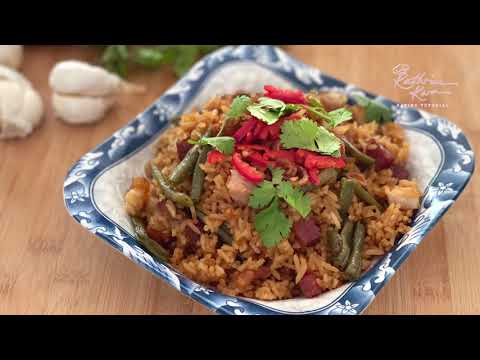 Simmered Long Bean Rice 豆角焖饭