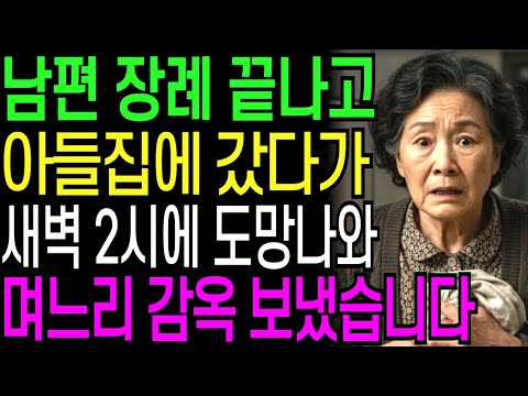 남편 장례식 끝나고 아들집에 갔다가 새벽 2시에 도망 나와 며느리 감옥 보냈습니다 | 인생사연 | 오디오북