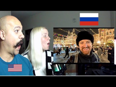 American Russian Wife Reacts to 🇷🇺 MOSCOW   I Wish UK Xmas Markets Were Like This! 🥺🎄