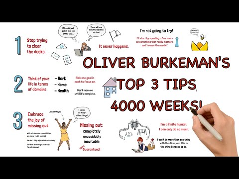 Oliver Burkeman of 4000 Weeks gives us 3 TOP TIPS!
