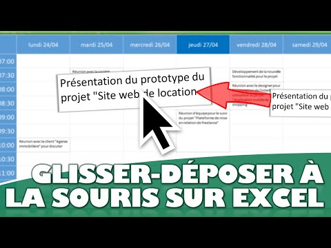 Comment modifier des éléments avec un glisser-déposer sur Excel ?