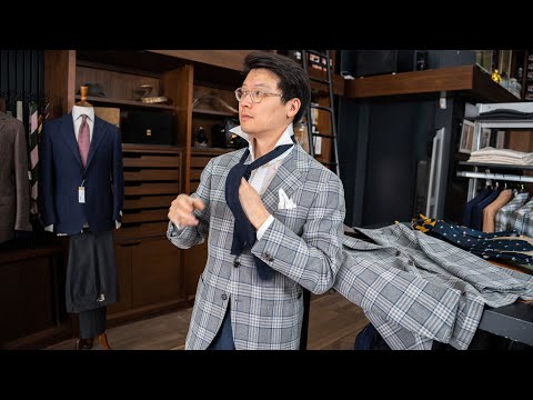 How to Style a Bold Blue and Grey Check