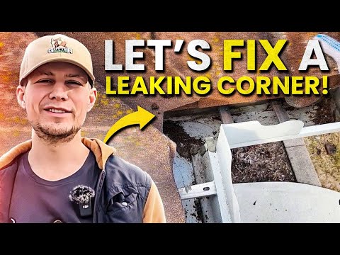 How To Fix A Leaking Corner #gutters #guttercleaning #gutterinstallation