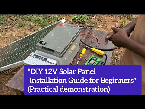 How to connect solar panel and inverter to 12 volts battery.