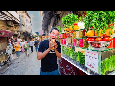 First Time in Syria!! 14-Hour SYRIAN STREET FOOD Tour in Damascus!!