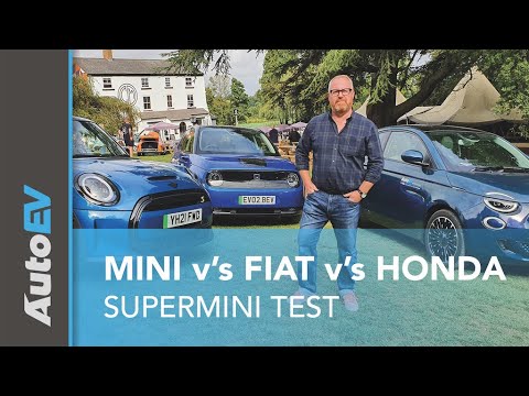 MINI v's Fiat 500 v's Honda e - Electric superminis go head-to-head