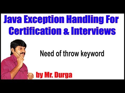 Java Exception Handling ||   Need of throw keyword || by Durga Sir