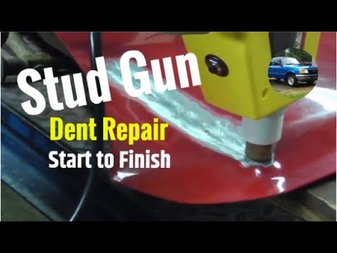 How to Pull a Dent with a Stud Welder & Hustler Stick - Start to Finish