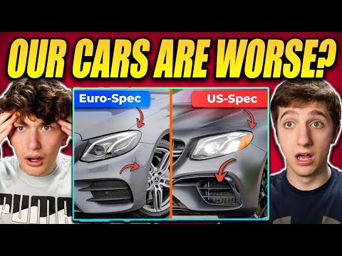 Americans React to Why EURO-Spec Cars are SAFER Than American Cars