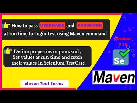 How to pass Parameters at Run time via Maven Command | Pass username & password to Selenium testcase