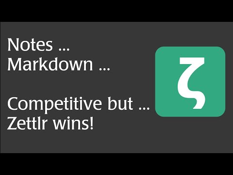 Open Source Notes and Markdown apps - Zettlr wins!