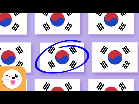 ASIA - Find the Different Flag - Flags of Asia - Visual Attention Skills for Kids