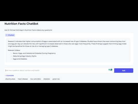 Nutrition RAG Chatbot with LangChain, Gradio, & ChromaDb - Tutorial #1