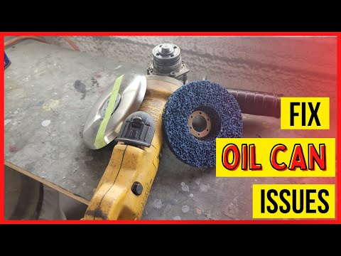 USING A SHRINKING DISC TO FIX OIL CAN SHEET METAL | @lonestarlows | 1960 CHEVROLET IMPALA