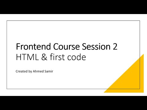 Basics Frontend Development Course – Session 2: HTML & First Code