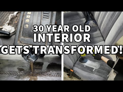 DEEP CLEANING the Interior of a 30 Year Old VW Golf!