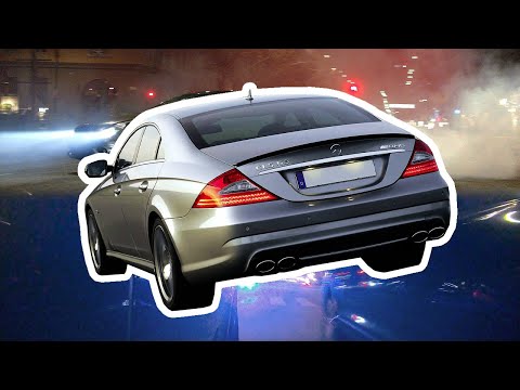 Stockholm by night in a CLS63 AMG