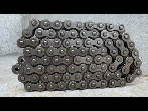 From Giant Rusty Chain to Epic Damascus kukri knife -Insane transformation 