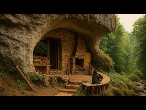 The man spent 50 days building the cave house.