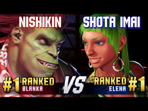 SF6 ▰ NISHIKIN (#1 Ranked Blanka) vs SHOTA IMAI (#1 Ranked Elena) ▰ High Level Gameplay
