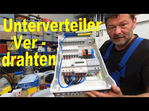 Unterverteiler verdrahten 😋 Unterverteilung aufbauen mit Überspannungsschutz & Zwischenzähler ⚡FdS⚡