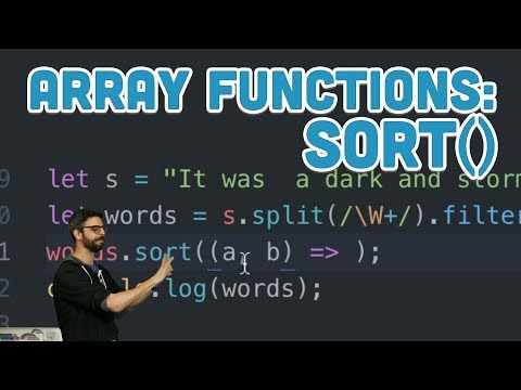 16.9: Array Functions: sort() - Topics of JavaScript/ES6