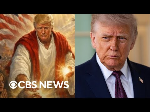 Trump reacts to backlash after posting AI image of himself as a Jesus-like figure