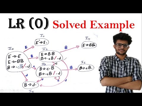 LR Parsing | LR (0) item  | LR (0) Parsing table solved example |Compiler Design Lectures for Gate