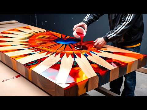 Extremely Relaxing Woodworking Skills // Tips & Tricks for Making Incredibly Creative Dining Tables