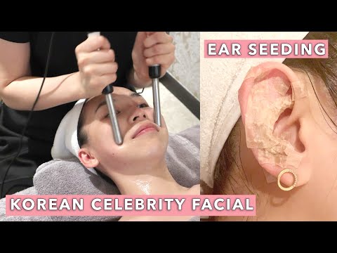 I Got a Korean Celebrity Facial + Ear Seeding 👂🏻 | TINA TRIES IT