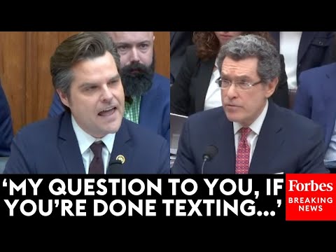 JUST IN: Matt Gaetz Clashes With Dem Witness At House Weaponization Committee Hearing