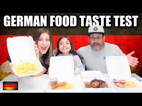 Americans Try German Food for the First Time | Trying Schnitzel, Rouladen and Hachnchen Cordon Bleu
