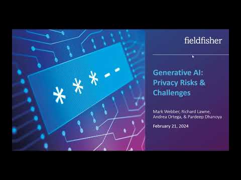 Generative AI – Privacy Risks & Challenges