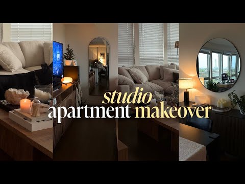 studio apartment makeover 🤎 | creating a pinterest worthy place to call home