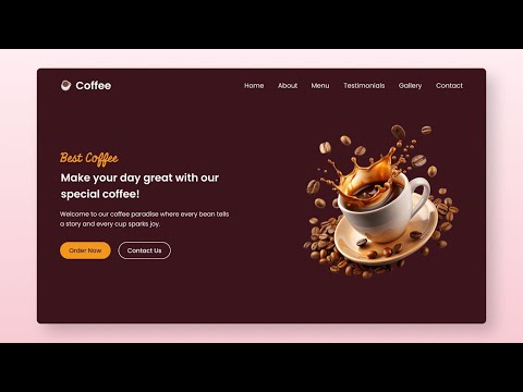 ☕ Create A Responsive Coffee Website in HTML CSS & JavaScript | Step-By-Step Tutorial
