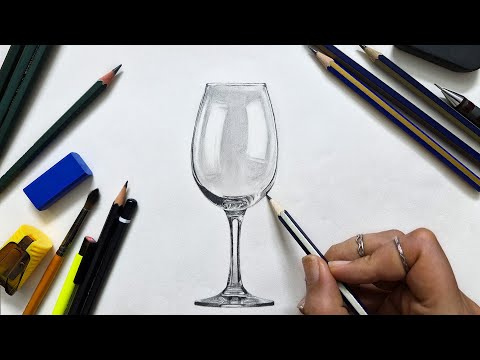 How To Draw Glass With Graphite Pencils | Texture Drawing Tutorial