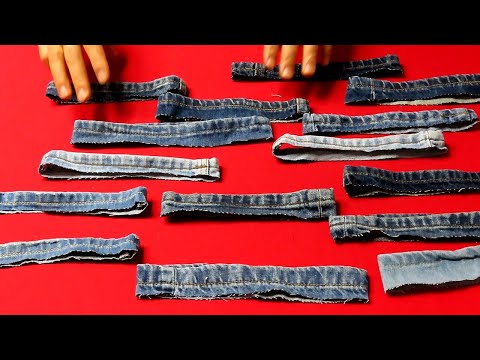 DIY청바지 밑단 절대 버리지 마세요! "명품백"이 됩니다!/Don't throw away the hem of old jeans. It can be a "luxury bag"