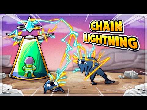 I Upgraded The NEW CHAIN LIGHTNING in Dome Keeper (Mod)