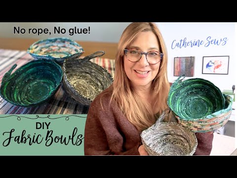 The Easiest Fabric Bowl Tutorial  — No Rope, No Glue! Easy DIY Sewing Project