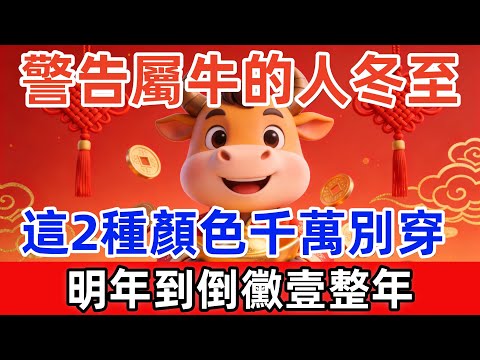警告屬牛的人！12月21號冬至，這2種顏色千萬別穿，易招災禍，明年到倒黴壹整年！#尘缘 #风水 #冬至  #生肖運勢 #生肖 #生肖命裡 #生肖運程 #命理#佛法 #佛學