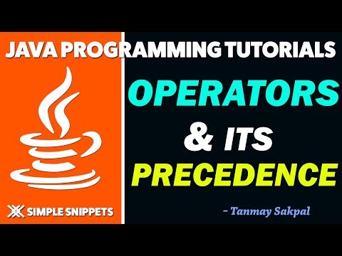 Operators in Java & Operator Precedence with Program Example | Java Tutorials for Beginners