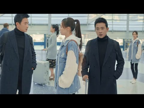 The boss went on a business trip Cinderella saw him off,hugging each other tightly at the airport