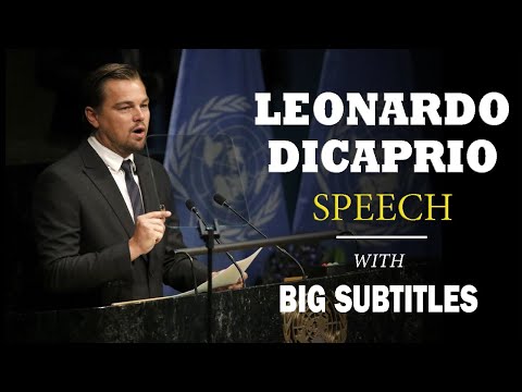 Leonardo DiCaprio's Powerful Climate Summit Speech | ENGLISH SPEECH with BIG Subtitles