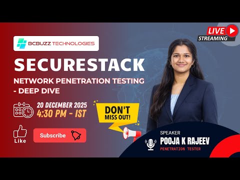 🔴 LIVE | SECURESTACK : Network Penetration Testing – Deep Dive | 4:30 PM IST