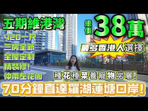 【十里銀灘·五期維港灣】最多香港人選擇|總價38萬買|420一尺居然買三房全新全屋定制精裝修！居然帶左花園|種花種菜養寵物啱曬！維港灣門口70分鐘直達羅湖蓮塘口岸！#退休#度假#海景房#海邊#筍盤