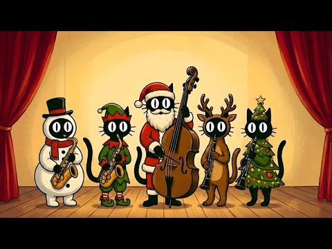 Black Cats Deep Bass Christmas Jazz: Cozy Holiday Groove for Happy Focus & Smooth Productivity