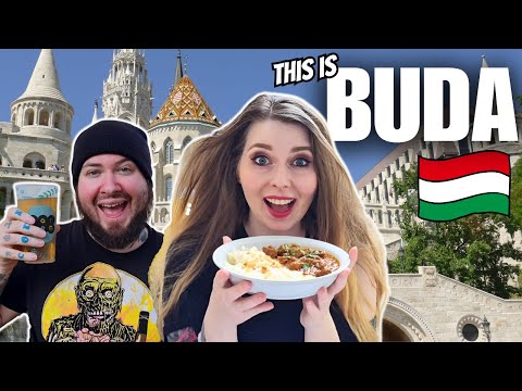 Exploring the BUDA side of BUDAPEST 🇭🇺 - HUNGARIAN FOOD & Buda CASTLE